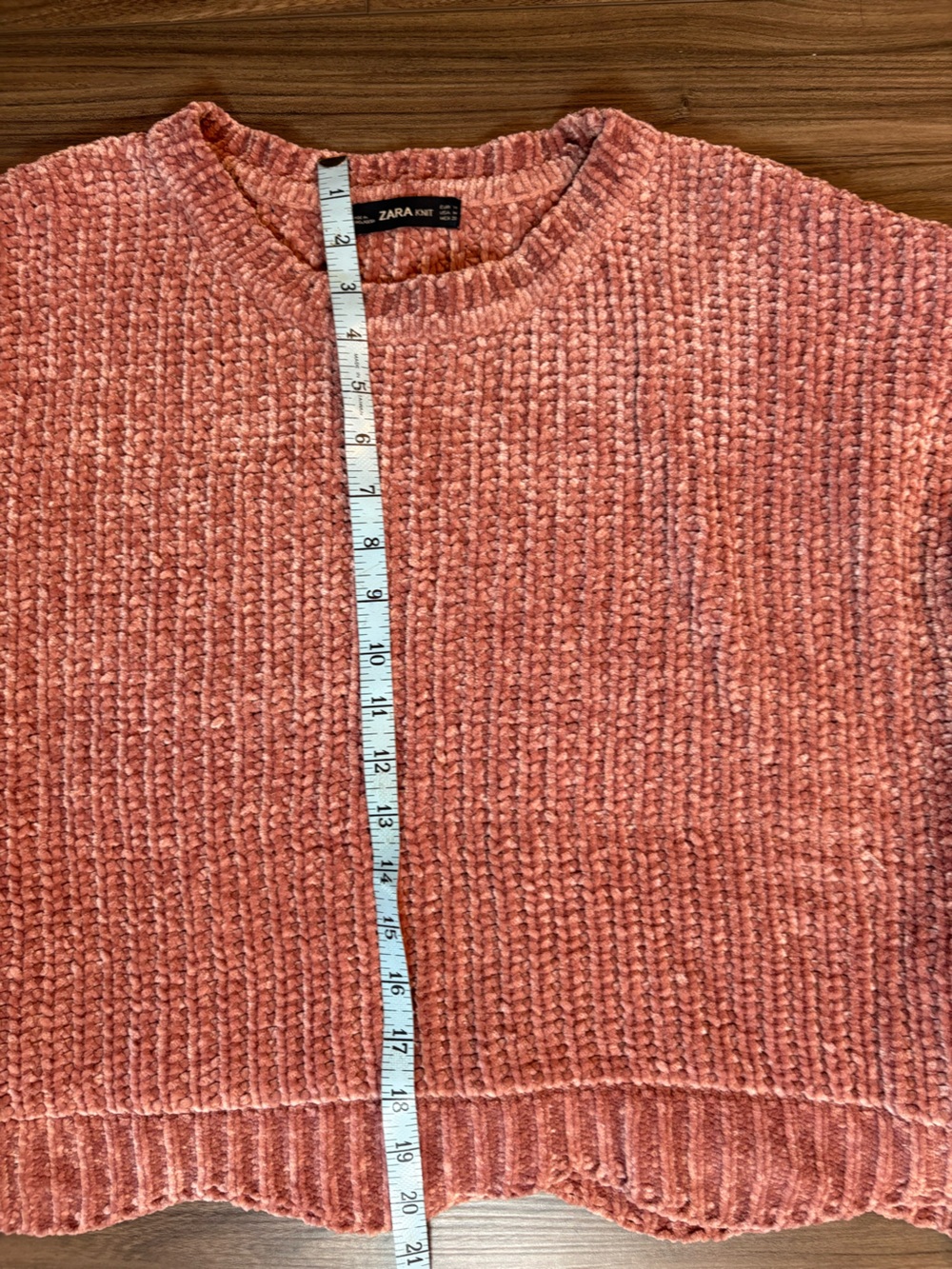 ZARA Knit Dusty Rose Chenille Oversized Sweater Size M NWOT - Picture 12 of 13